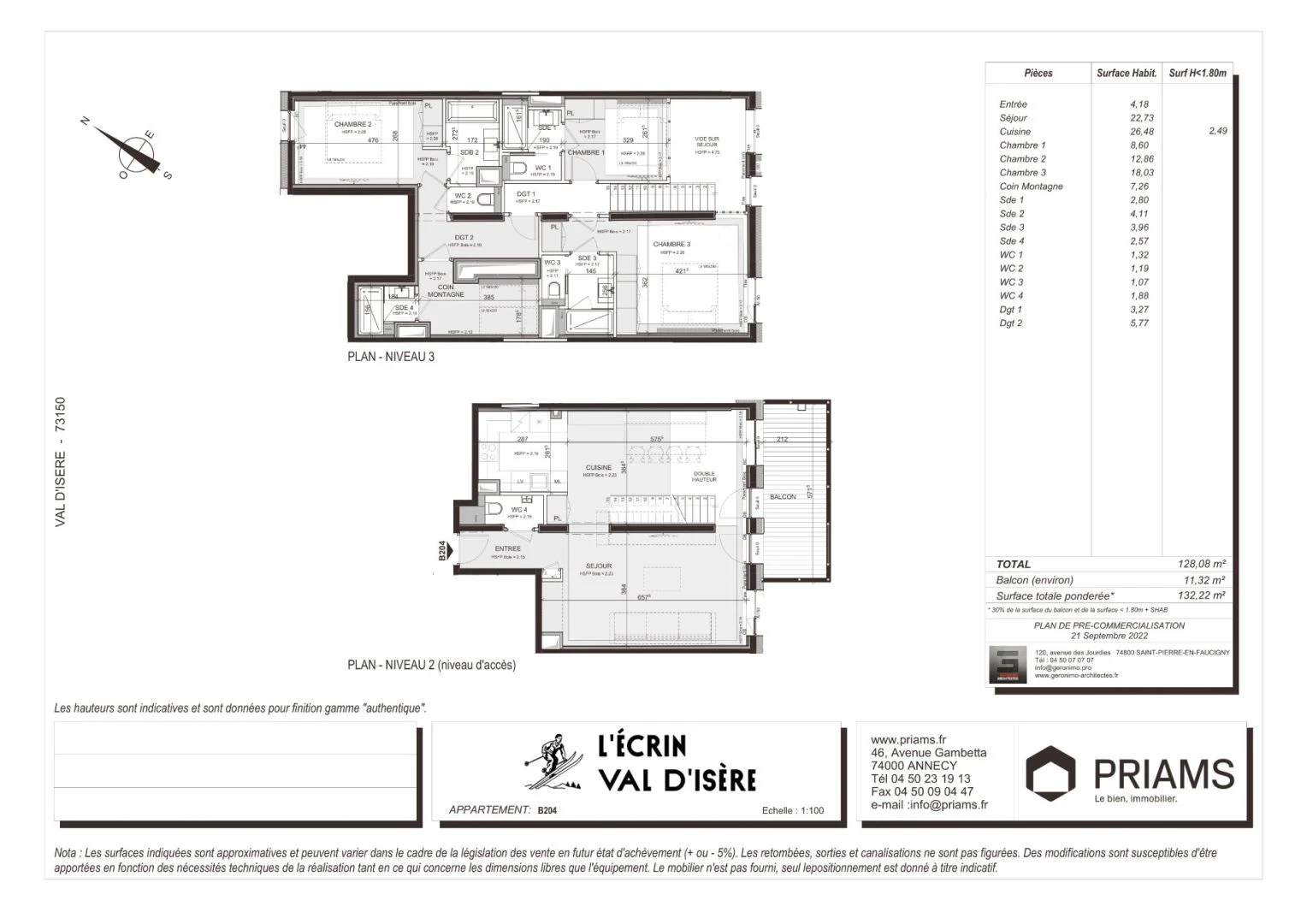 A 3-bed duplex for sale in Val d’Isere ski resort, France - Gallery image 14