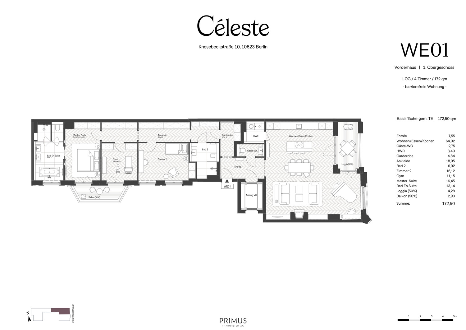 Floor Plan for 2-6 bed luxury apartments for sale in Berlin-Charlottenburg | Céleste