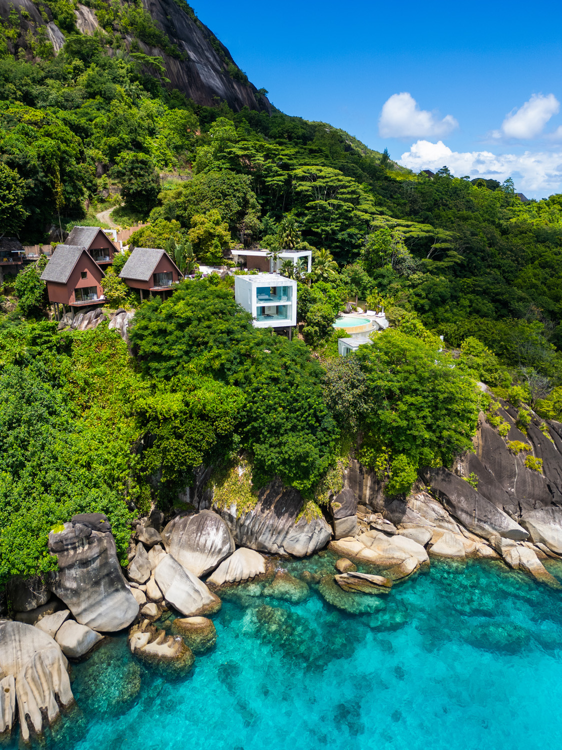 Architectural modernist beachfront villa for sale in Mahé, Seychelles