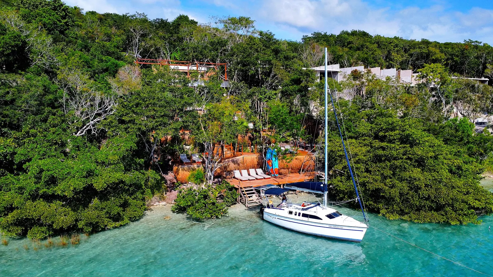 13-Room Lake Front Bacalar Hotel