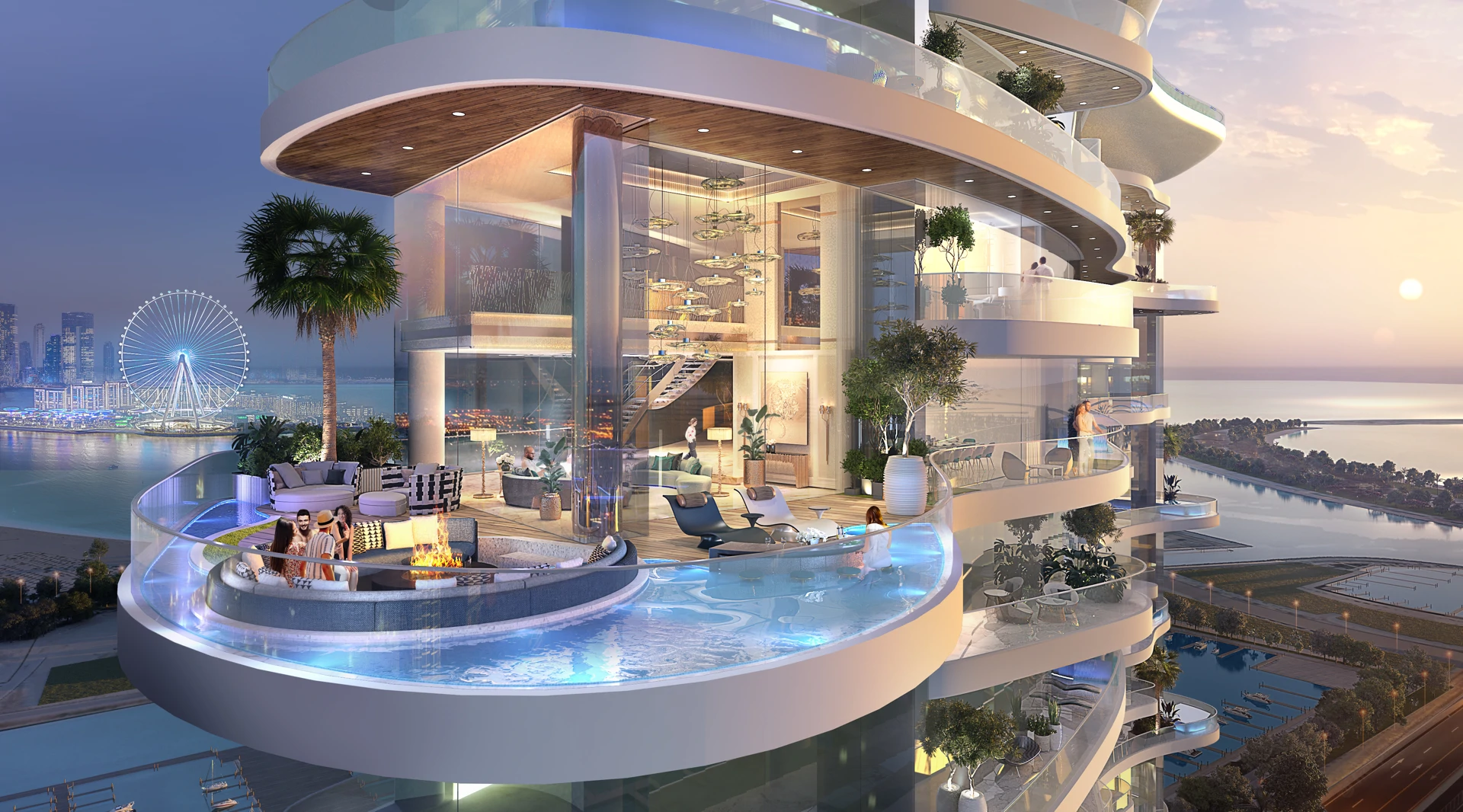 5 Bed Condo/Apartment - DAMAC Bay by Cavalli | Floor 48