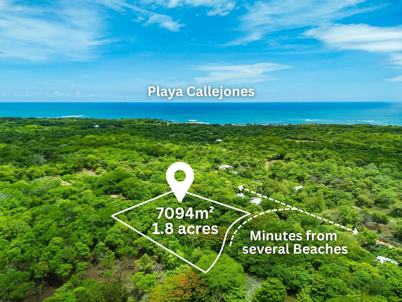 Adventure Meets Nature: Private 1.75acres Lot Minutes from Playa Negra