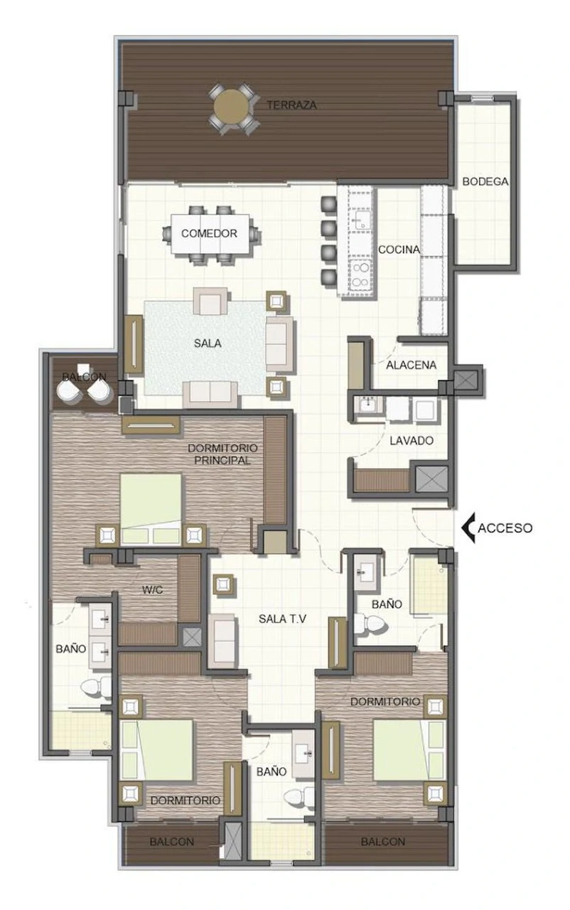 3rd Floor - Building 8 - Model C: Costa Rica Oceanfront Luxury Cliffside Condo for Sale - Gallery image 2