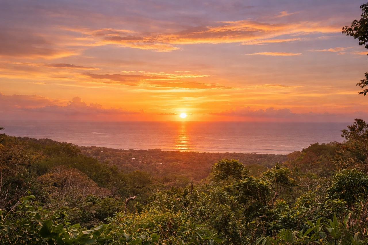 Ocean View Estate Lot with Private Waterfall – Uvita