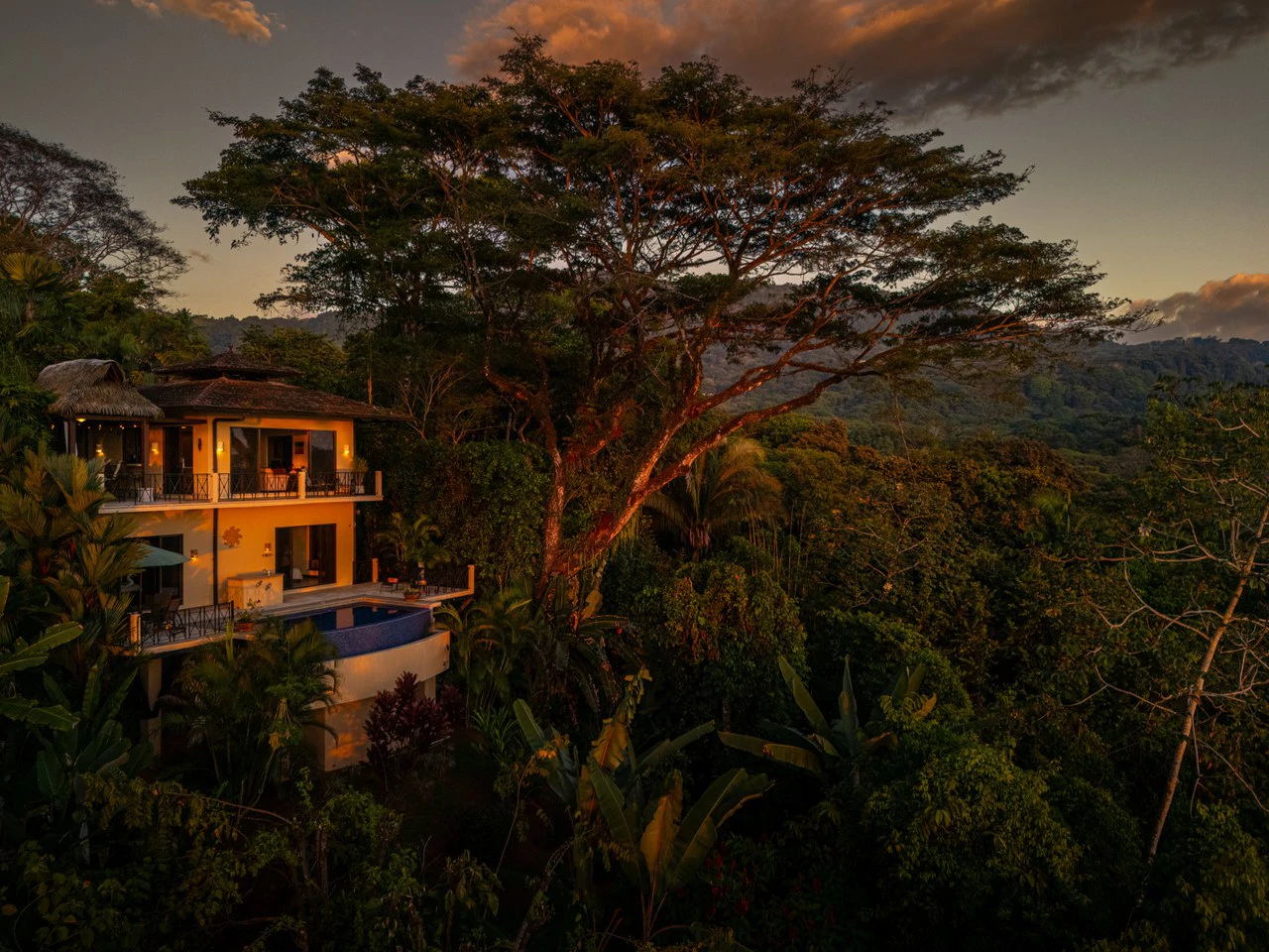 Canto Del Mar, Villa 3, Front Ridge Full Sunset Ocean and Jungle Views!: Mountain Villa For Sale in Dominicalito