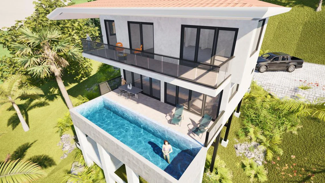 Lote Los Tecales: Spectacular Ocean & Jungle View Hillside Homesite with Approved Building Permit and House Renderings - Gallery image 6
