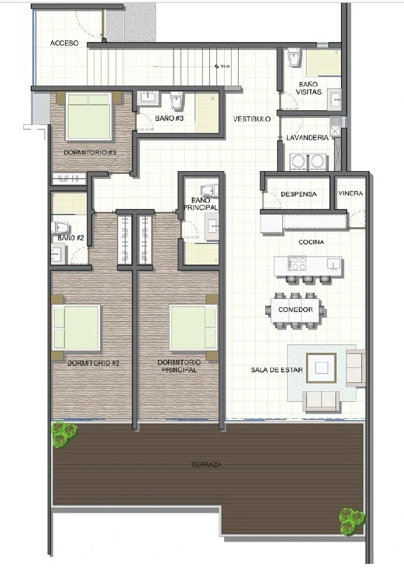 2nd Floor,  Unit 4.4: Modern luxury residence for sale, with views of the sea and the Marina - Gallery image 2