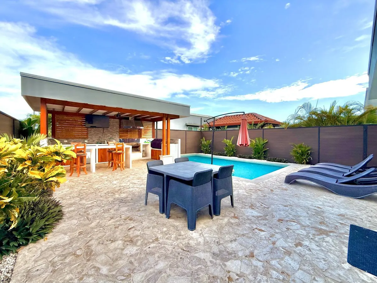 Brisas 37: $535,000 USD Nature View, Corner Home  with Private Pool  for Sale in Los Delfines,  Tambor, Costa Rica