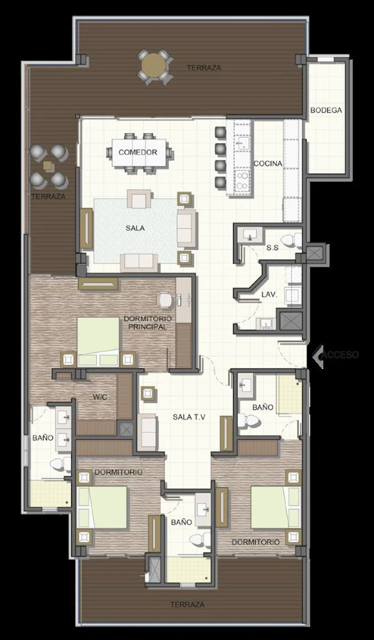 2nd Floor - Building 5 - ModelA: Costa Rica Oceanfront Luxury Cliffside Condo for Sale - Gallery image 2