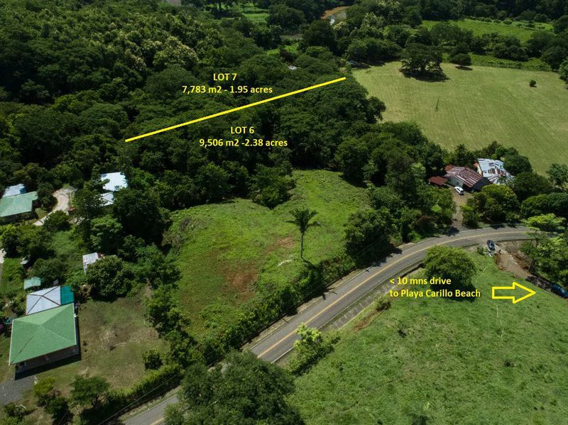 Lotes Bosque Alta: 2 Large Flat Healthy Jungle Lots Totaling 17289 square meters in Estrada, located just 10 minutes after the Town and Beach of Carrillo. - Gallery image 3