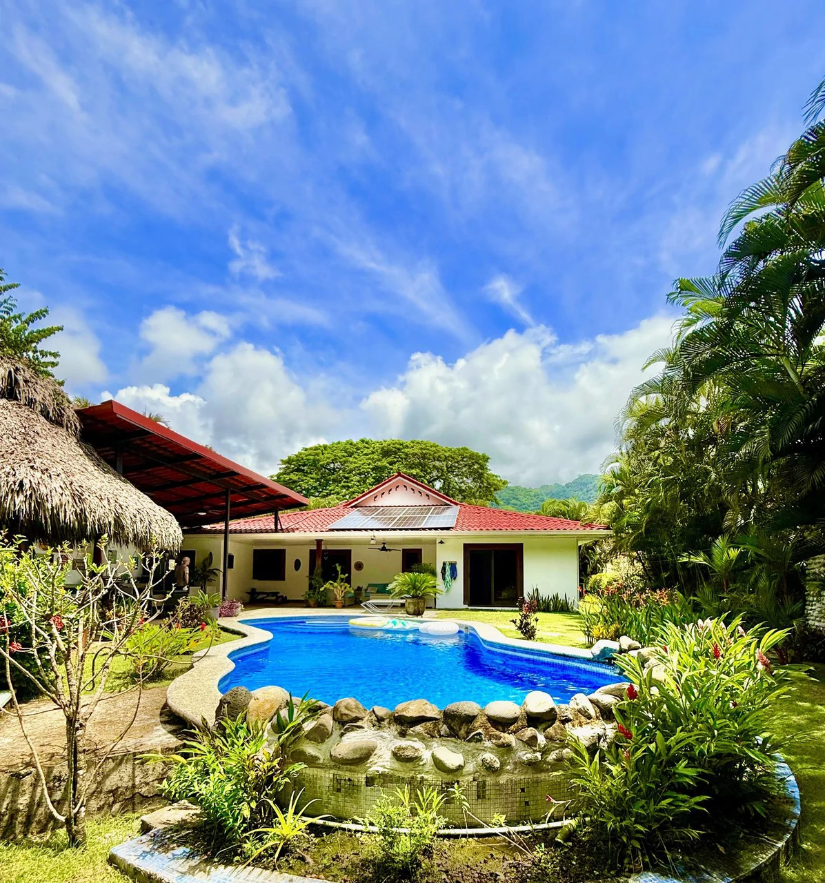 Tropical Villa 519: $629,950 USD Gated Los Delfines Golf & Country Club Beachfront Village. 5 min walk to Swimming beach in Bahia Ballena on the Southern Nicoya Penisula