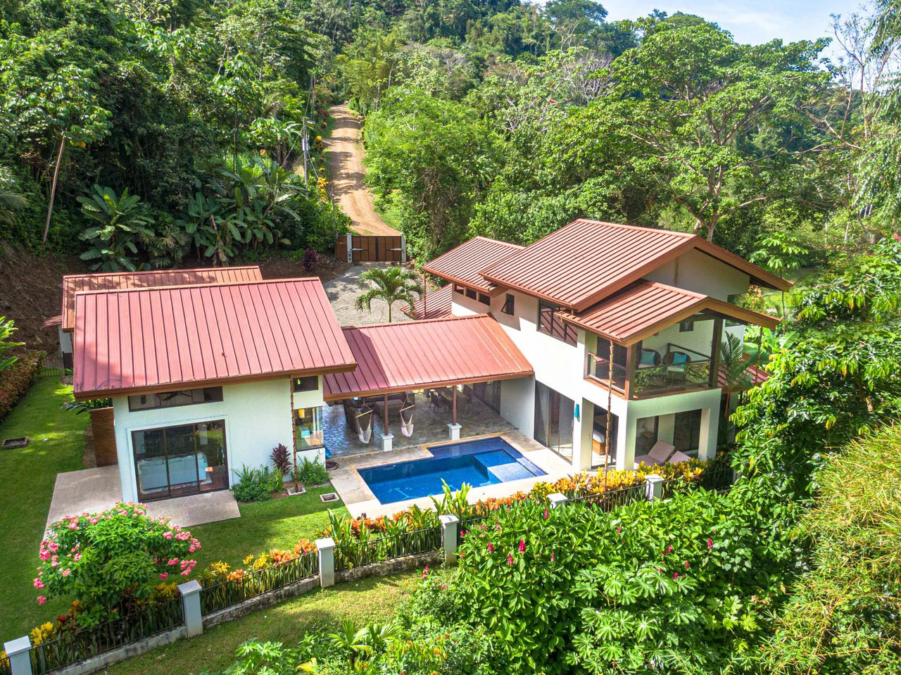 Luxury Waterfall-View Home with Guest House near Dominical, Costa Rica: Mountain House For Sale in Dominical