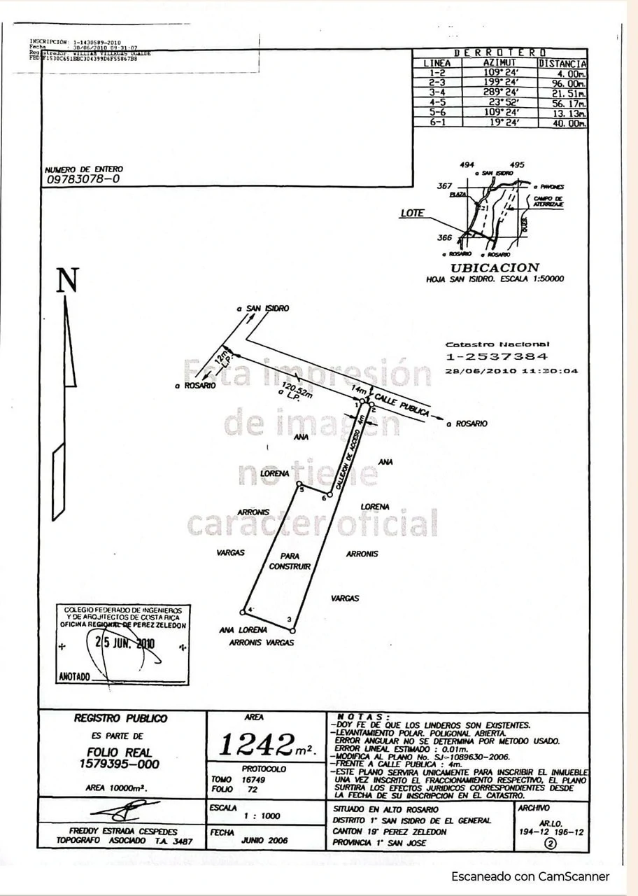 Se vende lote de 1242m2 a minutos del centro de Pérez Zeledón.: Home Construction Site For Sale in Centro de Pérez Zeledón - Gallery image 4