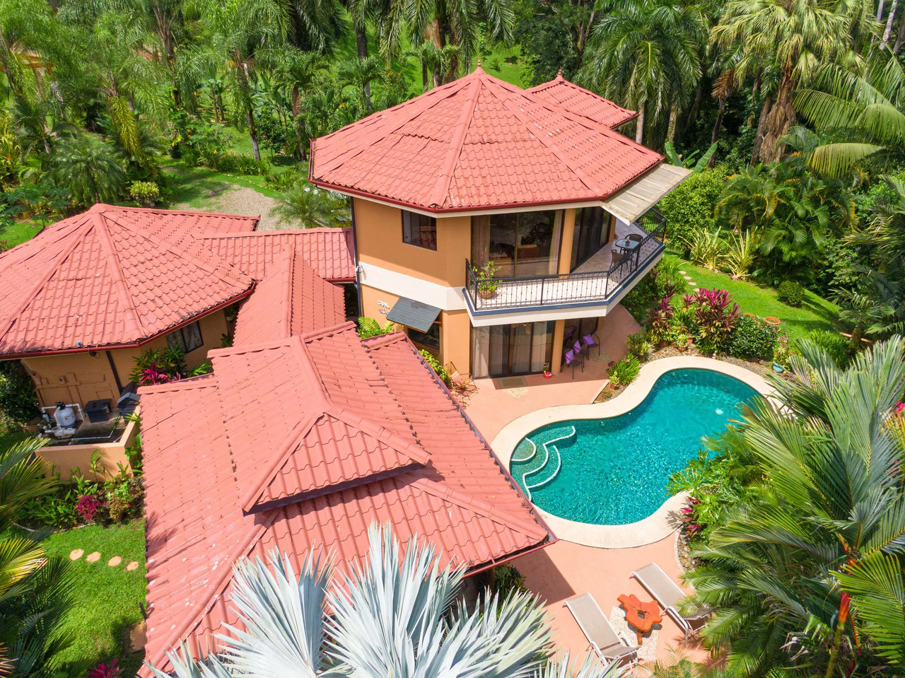Stunning Tropical Home in Gated community with Hundreds of fruit trees: Mountain House For Sale in Naranjito