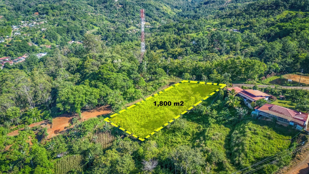 Valley View Lot in Quebradas, Pérez Zeledón.: Mountain Home Construction Site For Sale in Quebradas