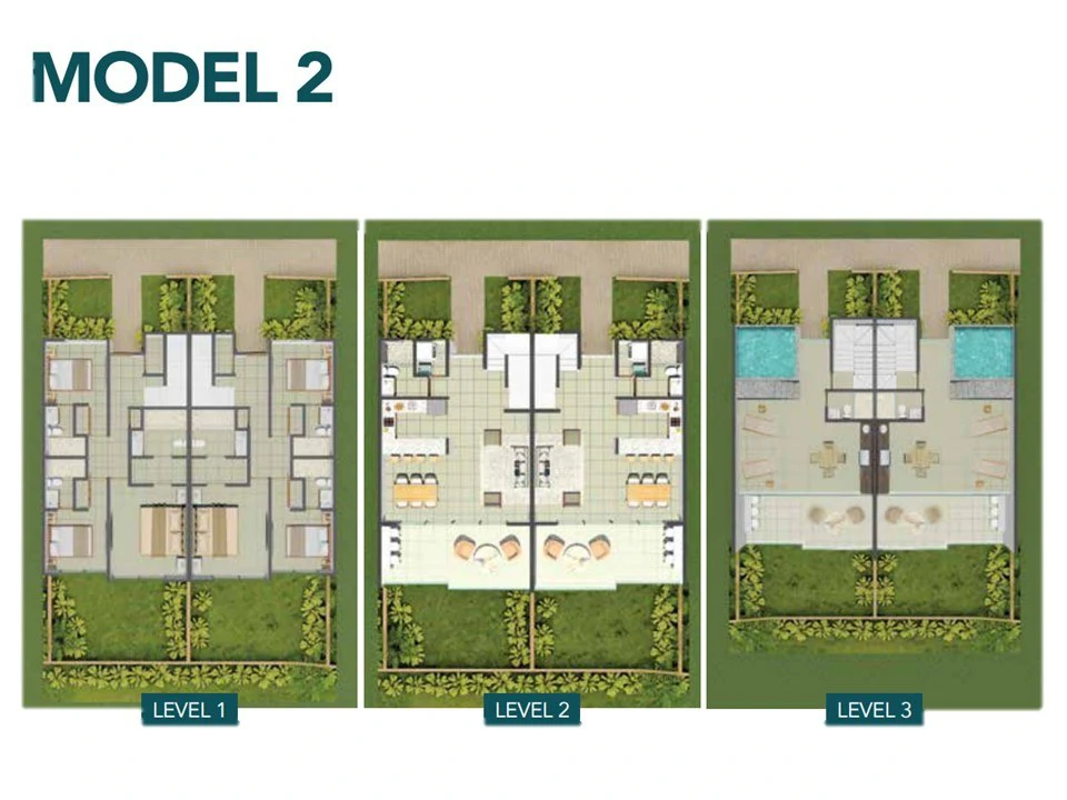 Townhouse B. FF18: Luxurious and spacious Pre-construction townhouse with pool - Within an exclusive community near the sea with a private lake! - Gallery image 2