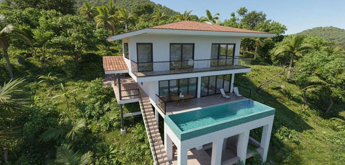Lote Los Tecales: Spectacular Ocean & Jungle View Hillside Homesite with Approved Building Permit and House Renderings - Gallery image 5