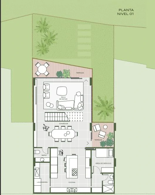 Project 14 Patios in Altos del Golf / Modern Architecture and Nature. - photo 6