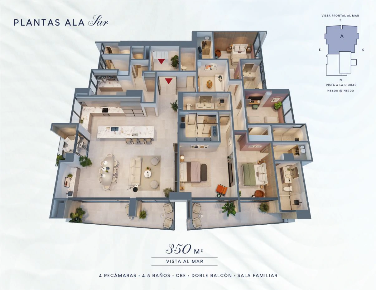YOUR PRIVATE SKY RESIDENCE ABOVE THE PACIFIC | 350 M² AND 4 BEDROOMS FOR $1,709,015 - photo 5