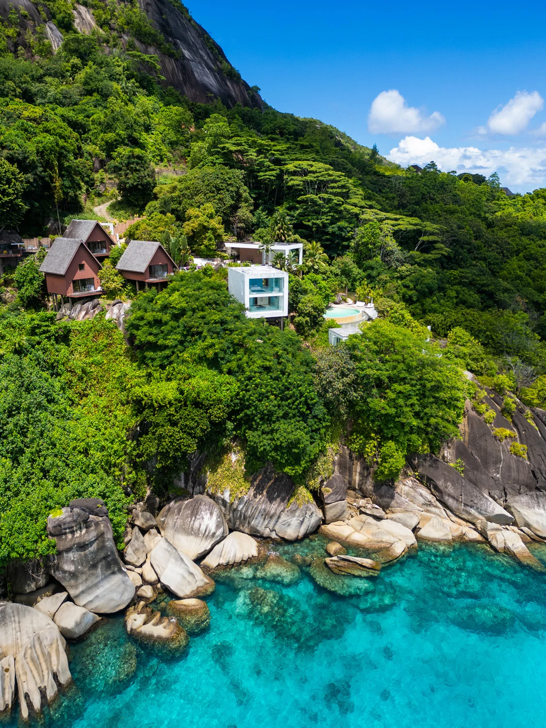 Architectural modernist beachfront villa for sale in Mahé, Seychelles