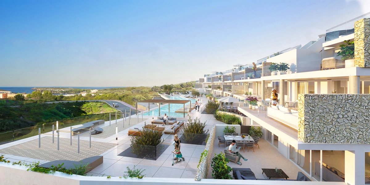 1 to 3 bed sea facing apartments for sale in Menorca, Spain
