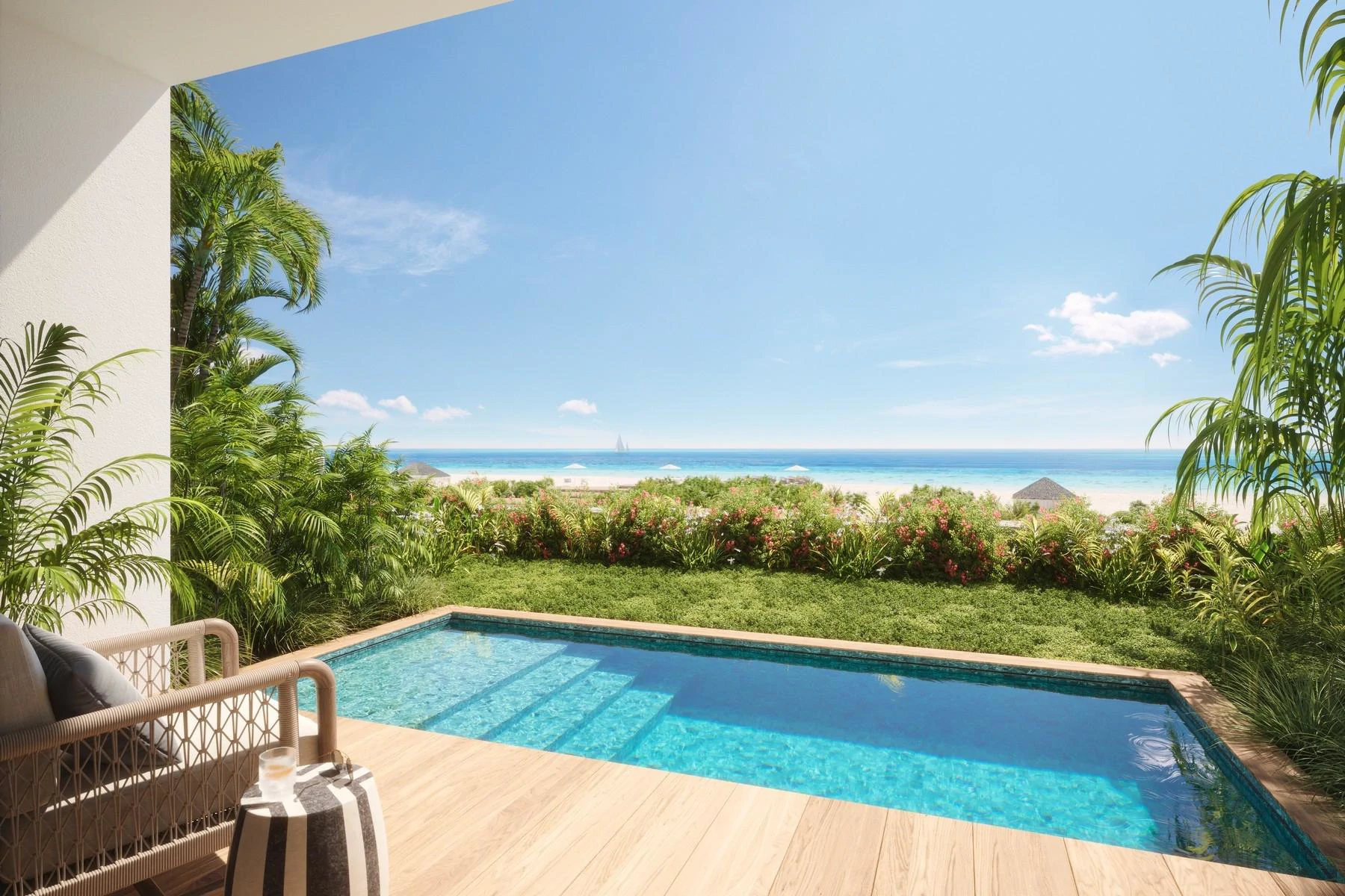 2BR THE POINT Beach level with plunge pool