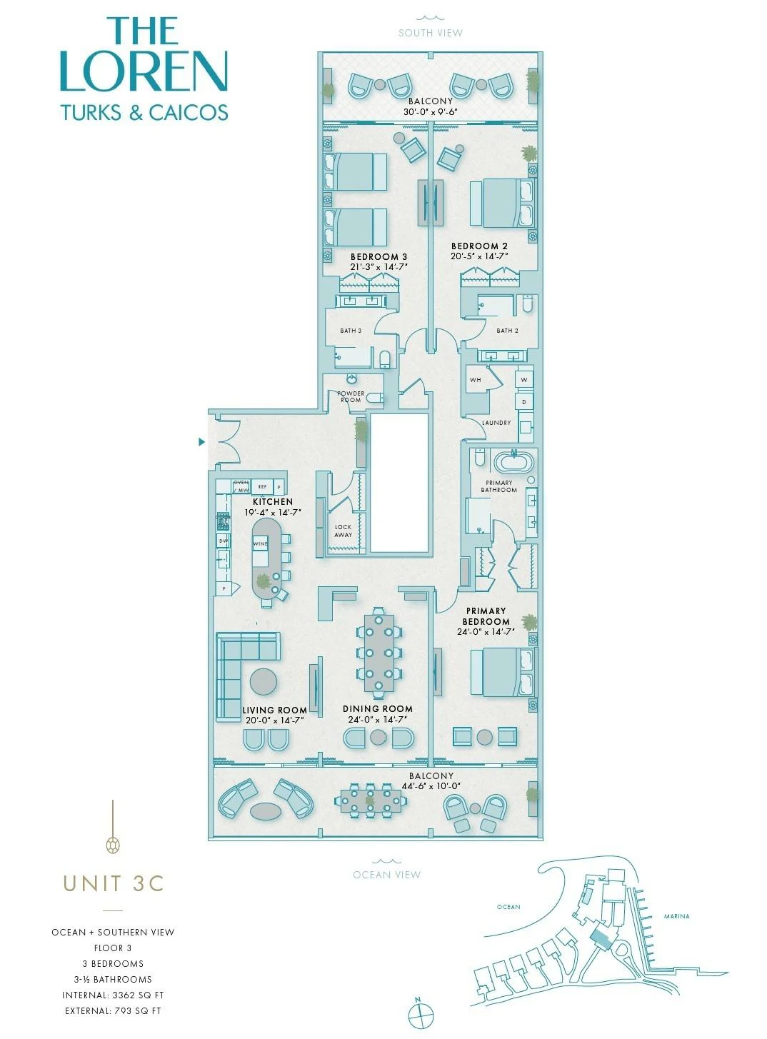 3C - Flagship 3BR Beach Front - Top Floor - photo 14