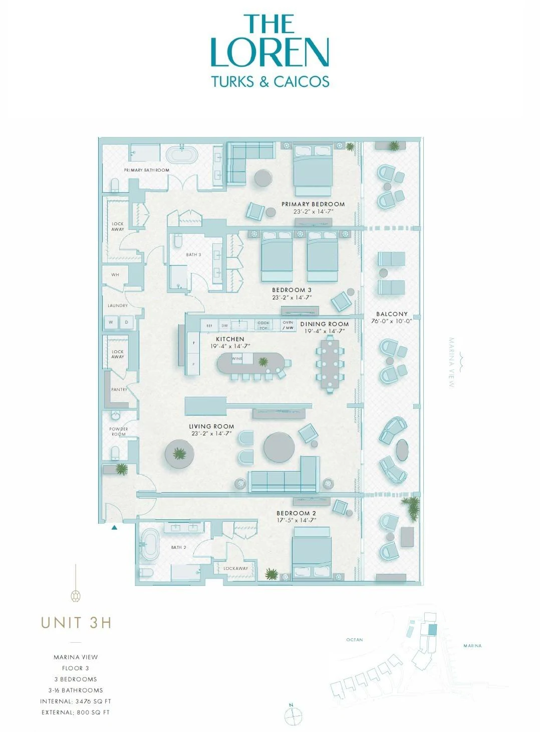 3H - 3BR Marina Front - The Loren at Turtle Cove - Gallery image 14