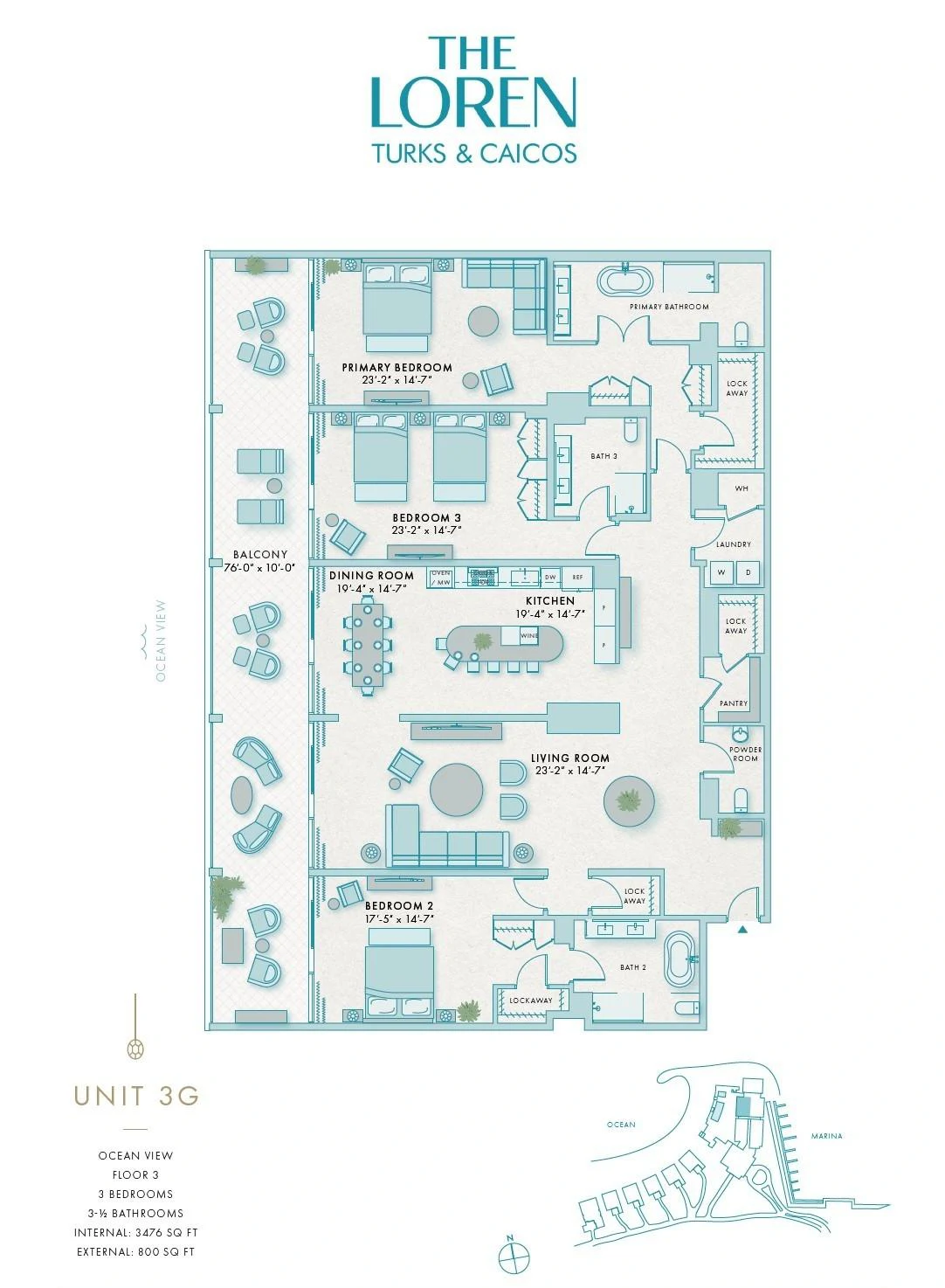 3G - Flagship 3BR Beach Front - Top Floor - Gallery image 14